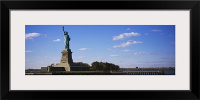 Statue viewed through a ferry, Statue of Liberty, Liberty State Park, Liberty Island, New York City, New York State