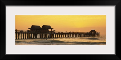 Stilt houses on the pier, Gulf of Mexico, Naples, Florida