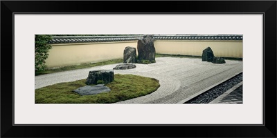 Stones in a garden, Zen Garden, Ryogen-In Temple, Kyoto Prefecture, Honshu, Japan