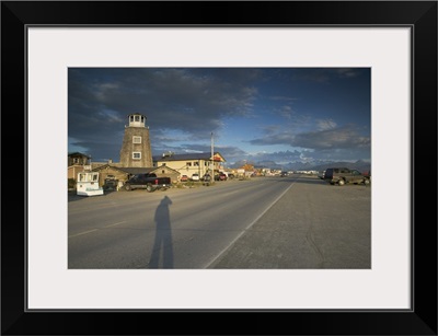 Storm clouds over a town, Homer Spit, Homer, Kenai Peninsula, Alaska