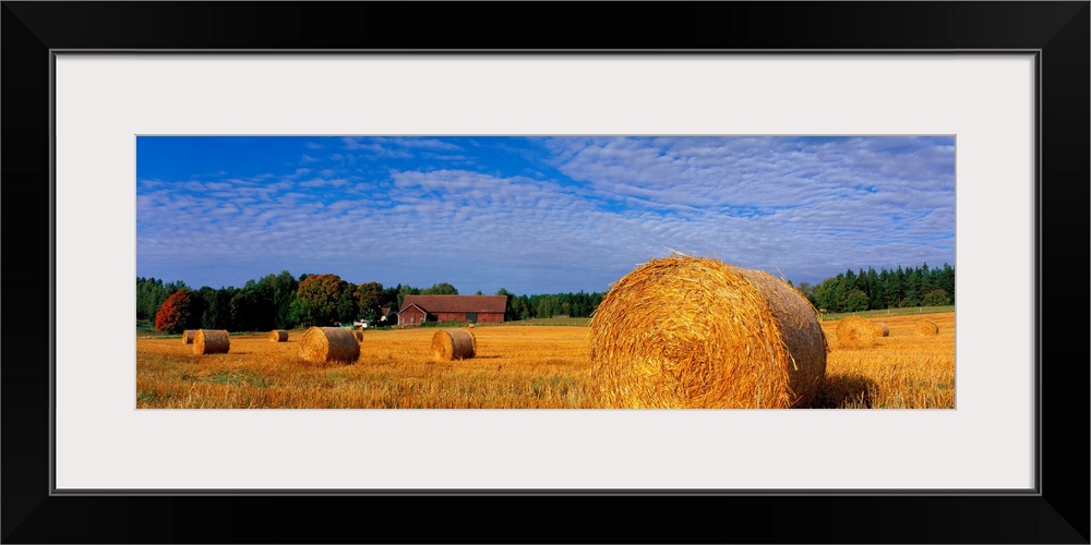 Straw Bales in Field Ostergotland Sweden