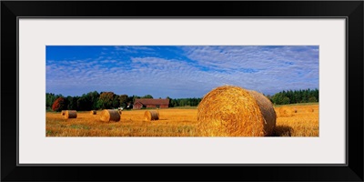 Straw Bales in Field Ostergotland Sweden