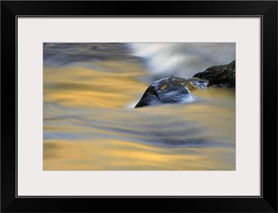 Stream rushing past rocks, close up, Delaware Water Gap National Recreation Area, Pennsylvania