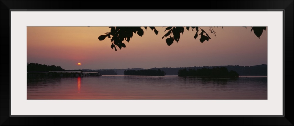 Sunrise over a lake, Kentucky