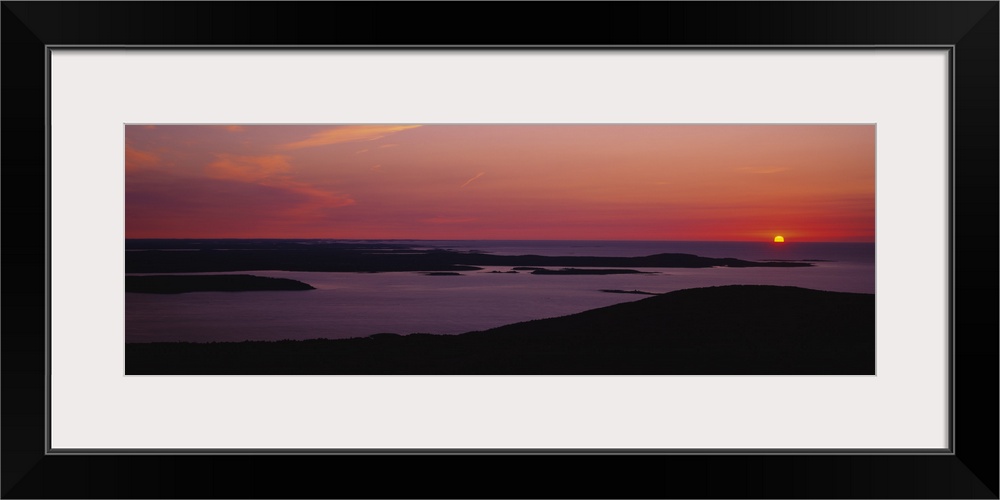 Sunrise over the sea, Porcupine Islands, Acadia National Park, Maine, England