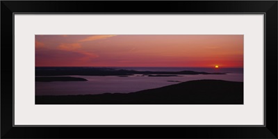 Sunrise over the sea, Porcupine Islands, Acadia National Park, Maine, England