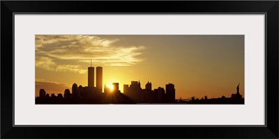 Sunrise Skyline New York City NY USA