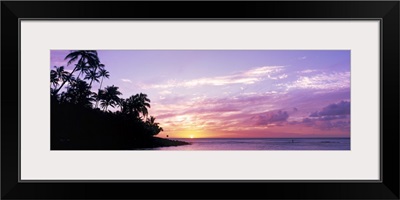 Sunset at Ke'e Beach Kauai HI