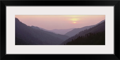 Sunset over a mountain, Smoky Mountain National Park