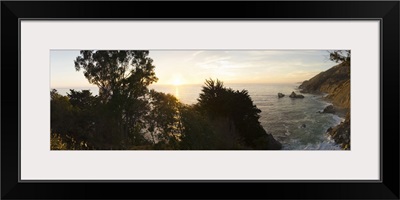 Sunset over a sea, Big Sur, California