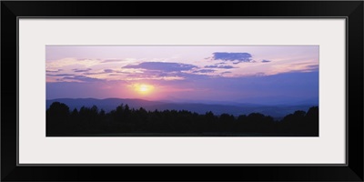 Sunset over mountains, Tower Road, Williamstown, Vermont