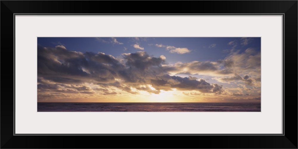 Sunset over the ocean, California