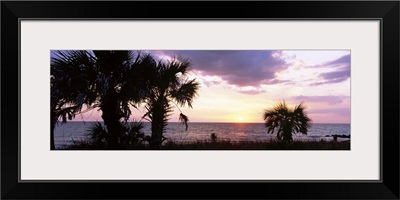 Sunset over the sea, Caspersen Beach, Venice, Sarasota County, Florida