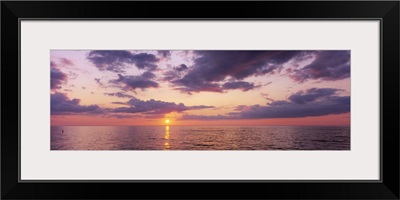 Sunset over the sea, Nokomis Beach, Gulf of Mexico, Florida