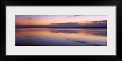 Sunset over the sea, Sandymouth bay, Bude, Cornwall, England