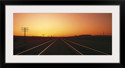 Sunset Railroad Tracks Daggett CA
