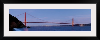Suspension bridge across a bay Golden Gate Bridge San Francisco California
