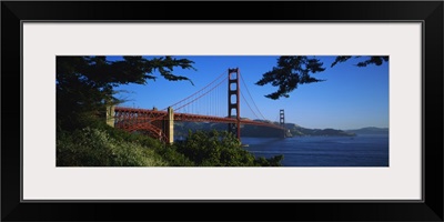Suspension bridge across a bay, Golden Gate Bridge, San Francisco, California