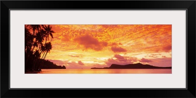 Tahiti, Huahine Island, sunset