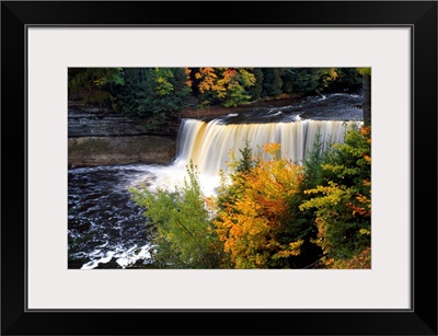 Tahquamenon Falls, autumn color forest, Michigan