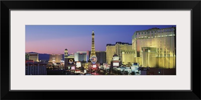 The Strip dusk Las Vegas NV