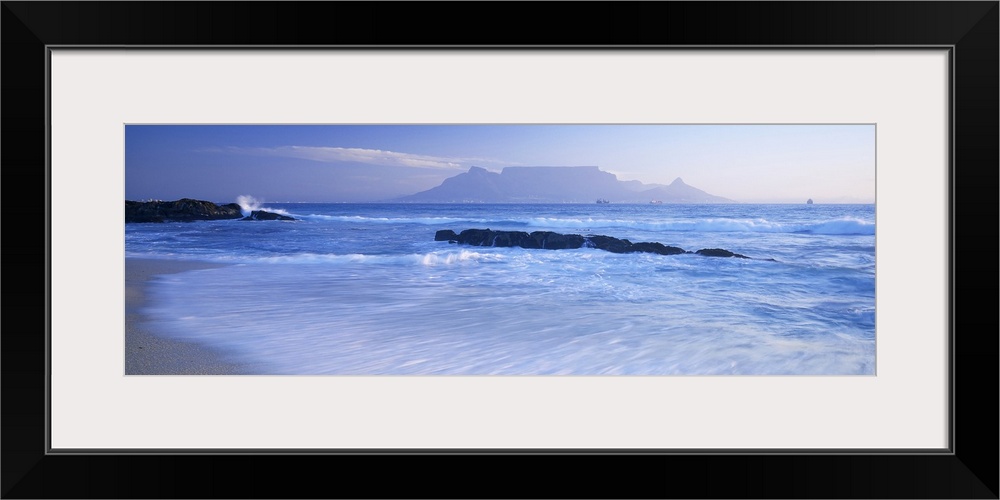 Tide on the beach, Table Mountain, South Africa