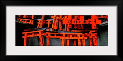 Torii gates of a shrine, Fushimi Inari-Taisha, Fushimi Ward, Kyoto, Kyoto Prefecture, Kinki Region, Honshu, Japan