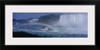 Tourboat near waterfalls, Niagara Falls, Ontario, Canada