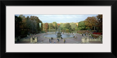 Tourists in a park Bethesda Fountain Central Park Manhattan New York City New York State
