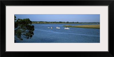 Tourists kayaking in the sea, Kiawah Island, Charleston County, South Carolina