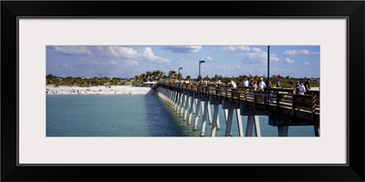 Tourists on a pier, Gulf of Mexico, Venice, Florida