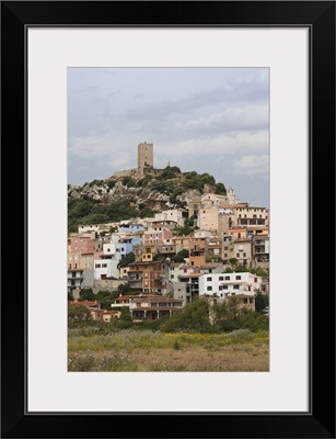 Town on a hill, Posada, Golfo di Orosei, Sardinia, Italy