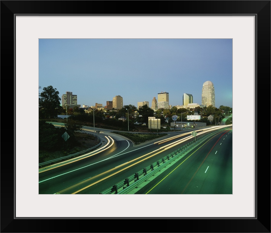 Traffic moving on a road, Winston-Salem, North America