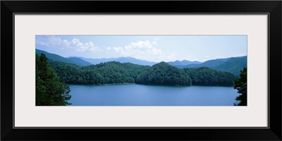 Trees surrounding a lake, Fontana Lake, North Carolina