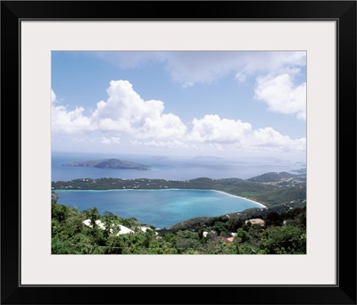 US Virgin Islands, St. Thomas, Magens Bay, High angle view of bay