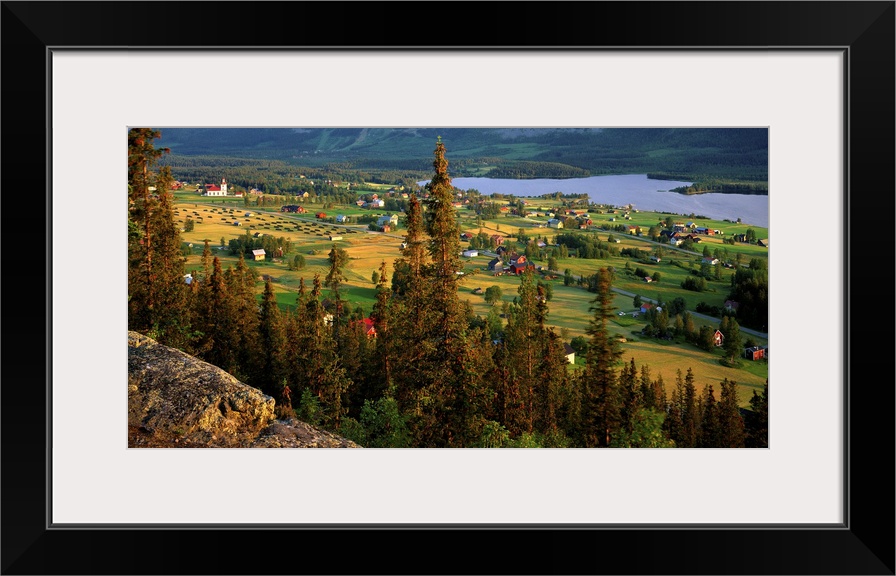 View over Farmland in Valley Kloevsjoe Sweden