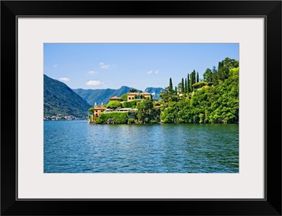 Villa at the waterfront, Villa del Balbianello, Lake Como, Lombardy, Italy