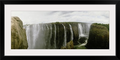 Water falling into a river, Victoria Falls, Zimbabwe, Africa