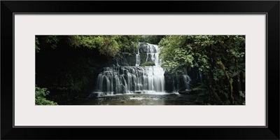 Waterfall in a forest, Purakaunui Falls, The Catlins, South Island, New Zealand