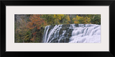 Waterfall on a mountain, Ithaca Falls, Tompkins County, Ithaca, New York