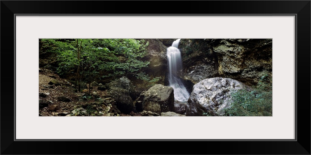 Waterfalls in a forest, Eden Falls, Lost Valley State Park, Ozark National Forest, Ozark Mountains, Arkansas,