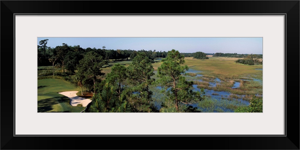 Wetlands in a golf course, Cougar Point, Kiawah Island Golf Resort, Kiawah Island, Charleston County, South Carolina