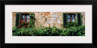 Windows Monteriggioni Tuscany Italy