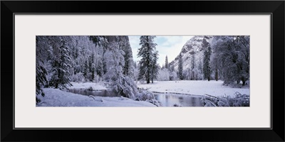 Winter Merced River Yosemite Valley CA