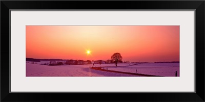 Winter Sunset near Adelzhausen Germany
