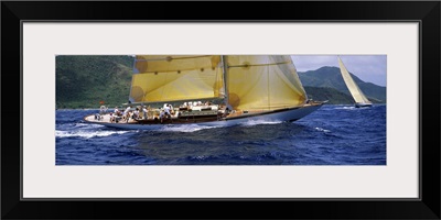 Yacht racing in the sea, Antigua, Antigua and Barbuda