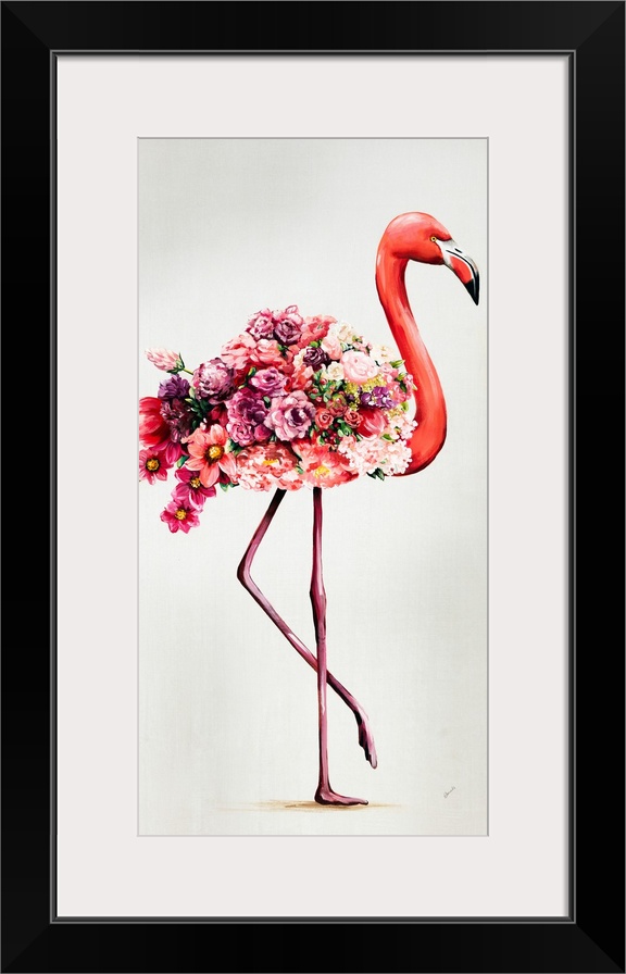 Flowering Flamingos I