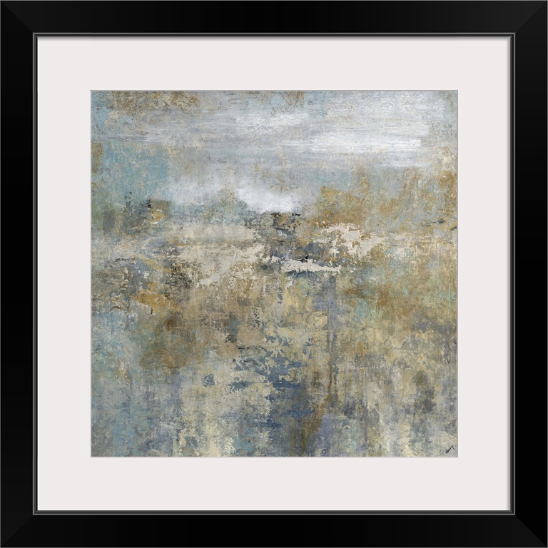 Contemporary abstract painting in neutral earth tones.