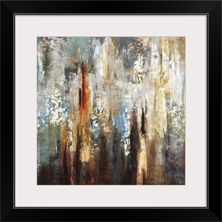 Contemporary abstract painting using earthy tones.