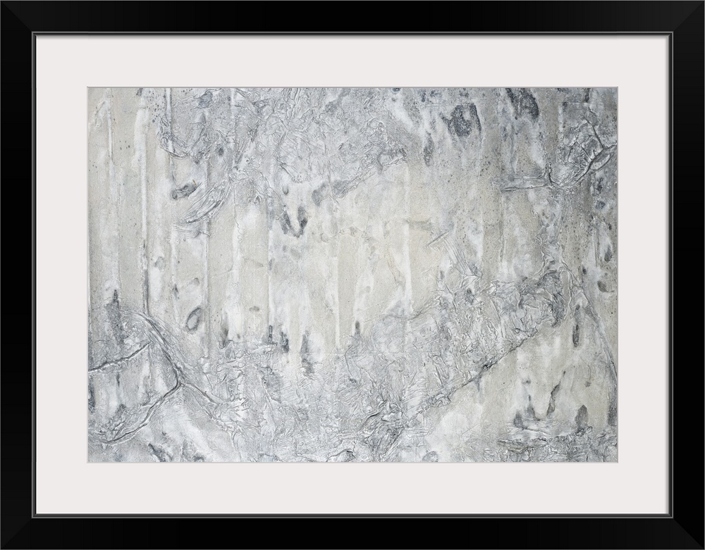 A contemporary abstract painting using neutral tones in textural forms.